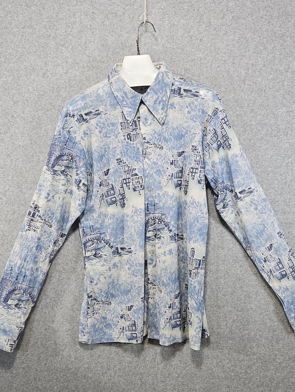 Vintage Cortini Men's Button Up Shirt Size 17, 17 1/2.